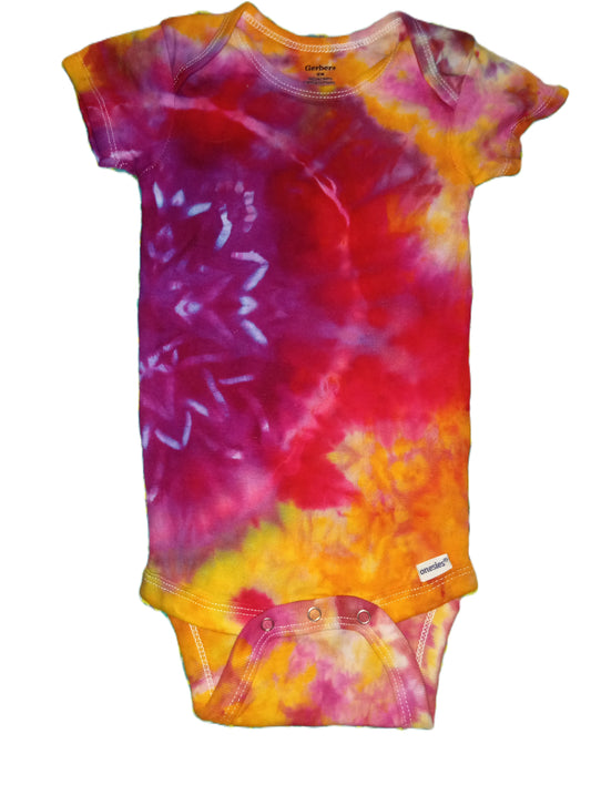 Baby Onesies Tie Dye "Side Mandala"