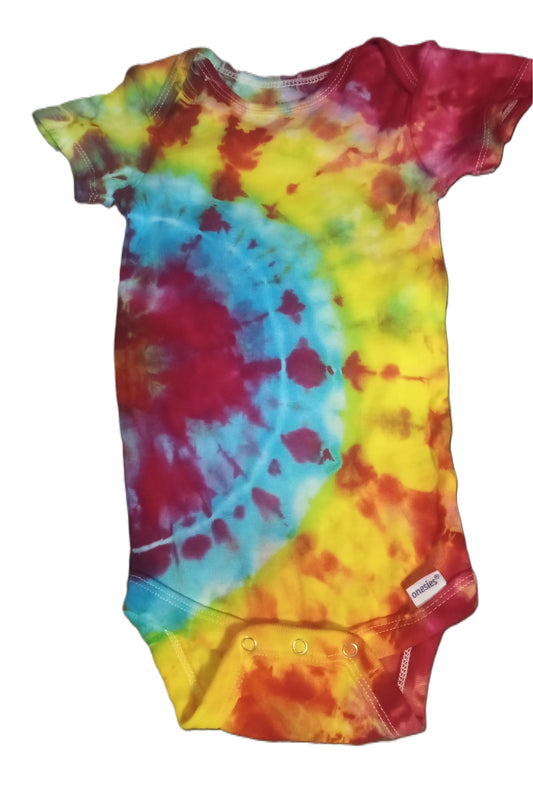 Baby Onesies Tie Dye "Side Fan Fold"