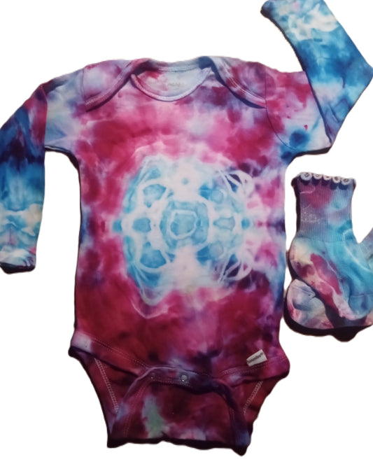 Baby Onesies Tie Dye "Let it Snow"